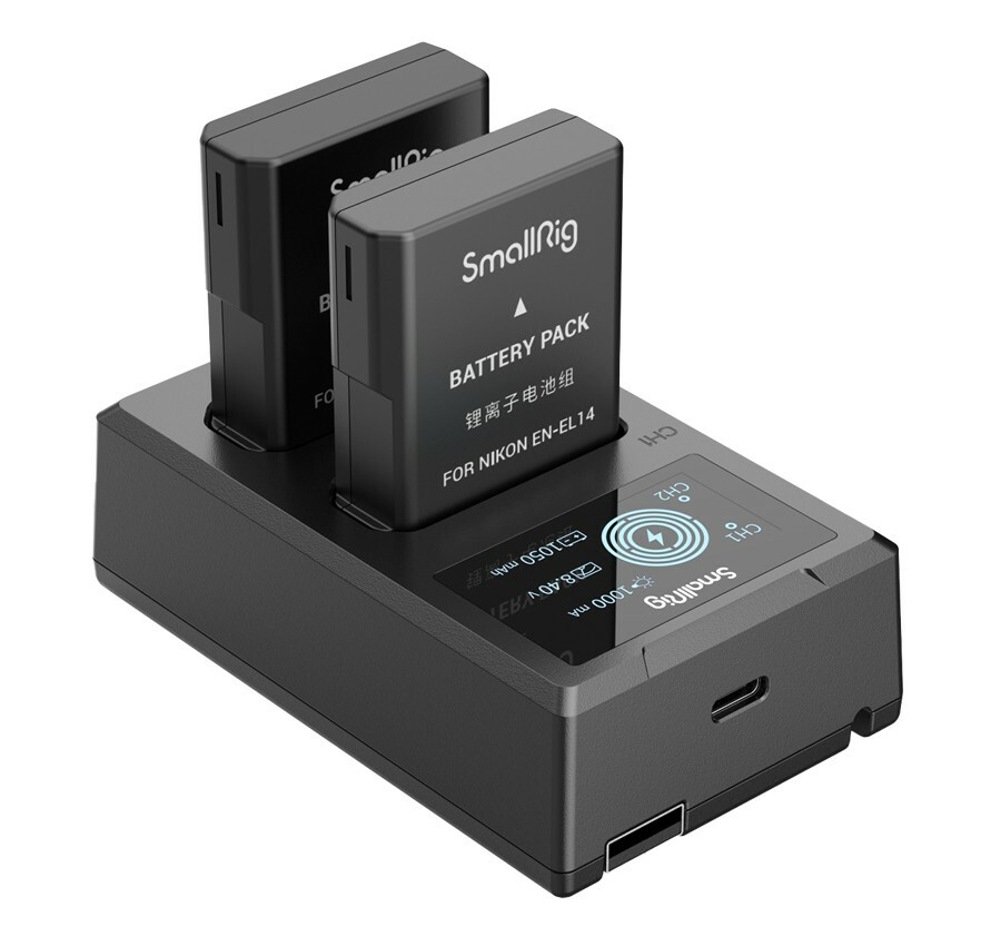 SmallRig 3819 EN-EL14 Battery & Charger Kit pro Nikon (2x baterie + duální nabíječka)