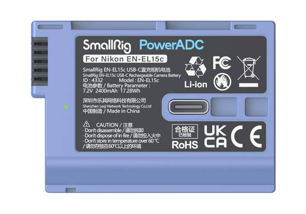 SmallRig 4332 Camera Battery USB-C Rechargable EN-EL15c