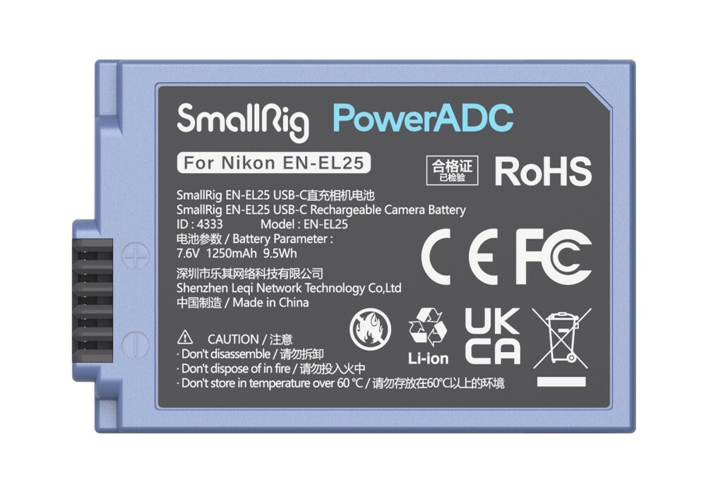SmallRig 4333 Camera Battery USB-C Rechargable EN-EL25