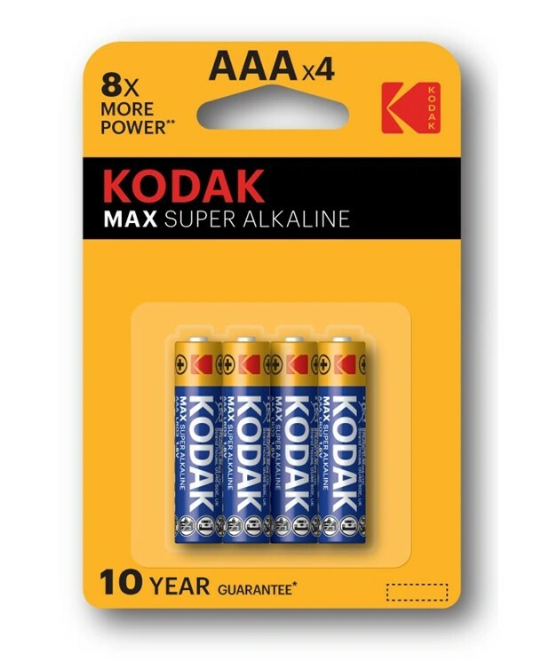 Kodak AAA baterie MAX alkalická, 4 ks