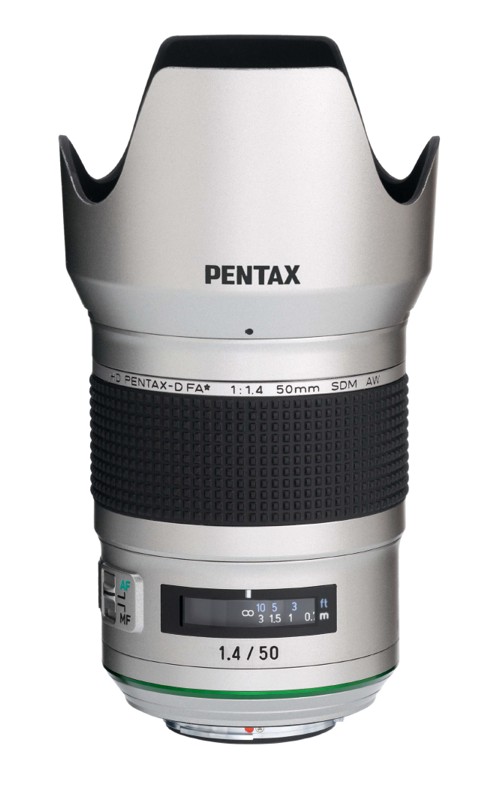 Pentax HD D-FA 50 mm F 1,4 SDM AW Silver Edition