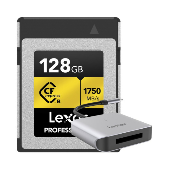 Lexar CFexpress Pro Gold R1750/W1500 128GB Type-B + čtečka LRW510