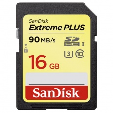 Sandisk Extreme Plus SDHC 16 GB 90 MB/s Class 10 UHS-I, U3, V30
