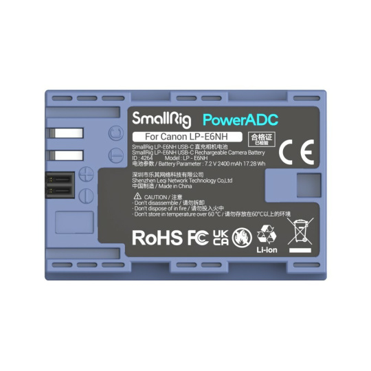 SmallRig 4264 Camera Battery USB-C Rechargable LP-E6NH