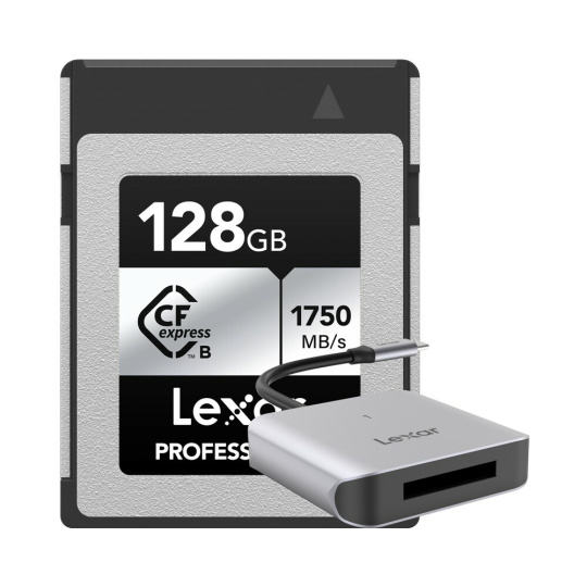 Lexar CFexpress Pro Silver R1750/W1300 128GB Type-B + čtečka LRW510