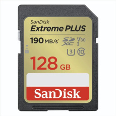 SanDisk Extreme Plus SDXC 128 GB 190 MB/s Cl 10 UHSI U3 V30