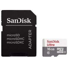 SanDisk Ultra microSDHC 16 GB 80 MB/s Class 10 UHS-I, Adaptér SanDisk Ultra microSDHC 16 GB 80 MB/s Class 10 UHS-I, Adaptér
