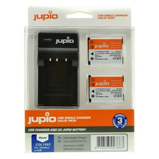 Jupio 2x baterie Li-40B (Li-42B / NP45 / D-Li63 / EN-EL10 ) a USB nabíječka