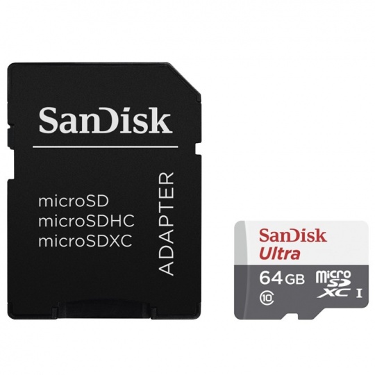 SanDisk microSDXC Ultra 64GB 80 MB/s Class 10 UHS-I