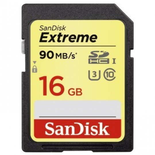 SanDisk Extreme SD 16 GB 90 MB/s Class 10 UHS-I U3