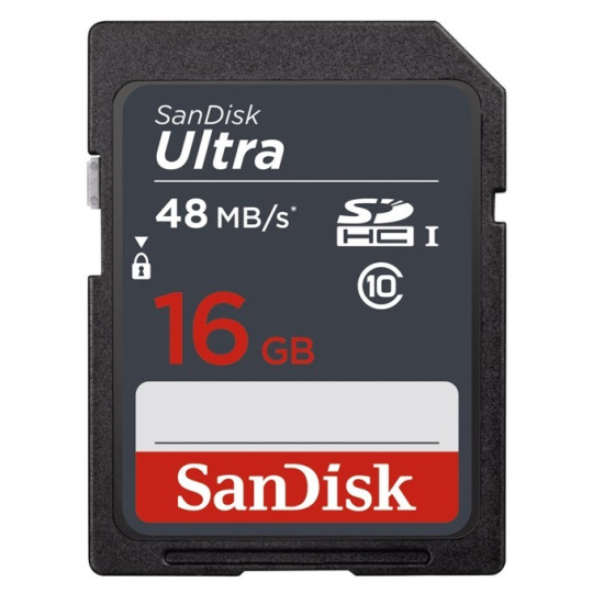 Sandisk SDHC Ultra SD 16 GB 48 MB/s Class 10 UHS-I