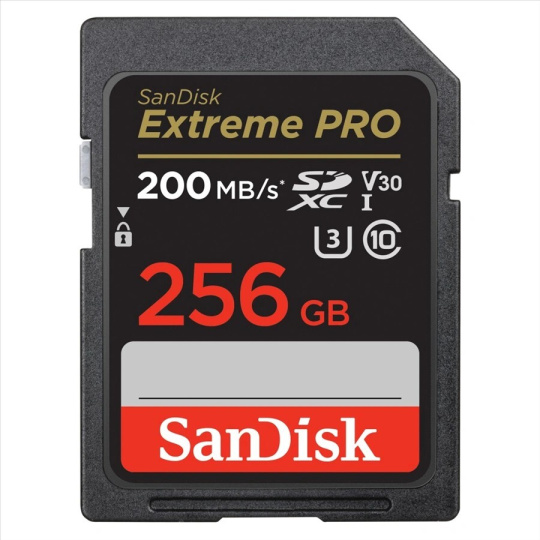 SanDisk Extreme Pro SD 256GB 200 MB/s | 140 MB/s UHS-I Class 10