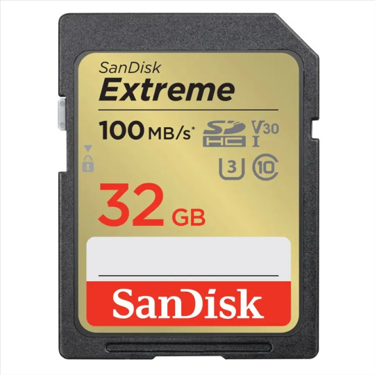 SanDisk Extreme 32GB SDHC Memory Card 100MB/s
