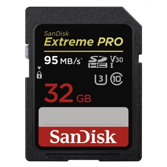 SanDisk SecureDigital 32GB EXTREME PRO UHS-I U3 V30 SDHC 95MB/s