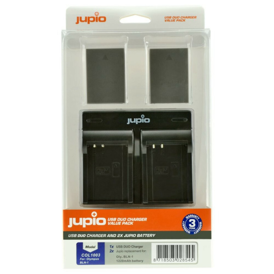 Jupio 2x baterie BLN-1 pro Olympus a duální USB nabíječka