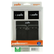 Jupio 2x baterie NP-W126 pro Fujifilm a duální USB nabíječka