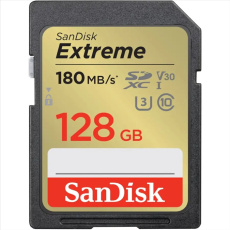 SanDisk Extreme SDXC 128 GB 180 MB/s Class 10 UHSI U3 V30