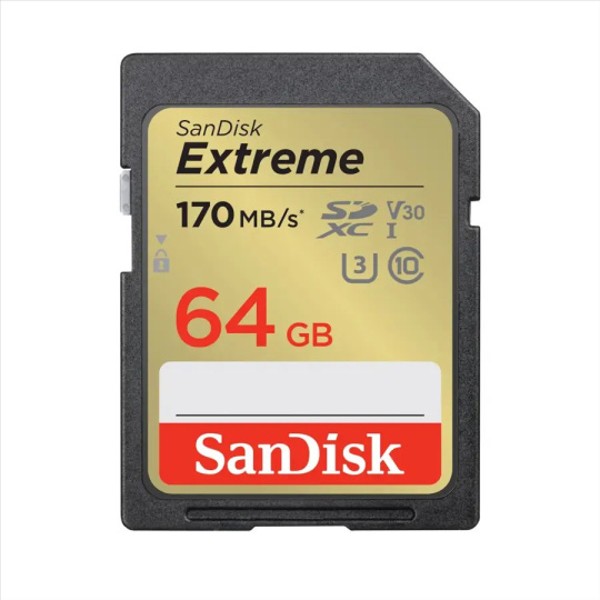 SanDisk Extreme SDXC 64GB 170 MB/s UHS-I